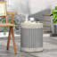 Outdoor Lightweight End Table Round Concrete Outdoor Side Table