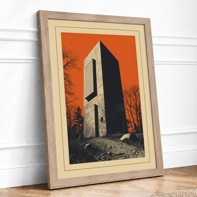 Tower In Desolate Land Rustic - Print