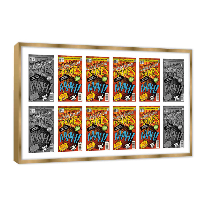 Cadre photo, Blanc / or, 7,75 po x 10,5 po
