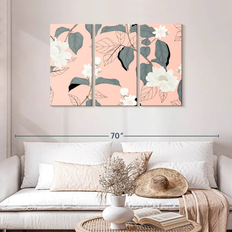Jasmine On Pink, 28" H x 45" W