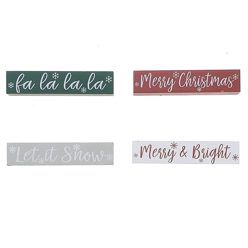 Rect. Table Block With Text - Set Of 4