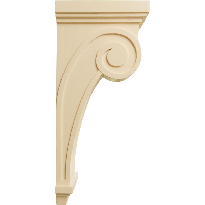 Corbeau à volutes, Érable, H 22 po x l 6,25 po x P 10 po