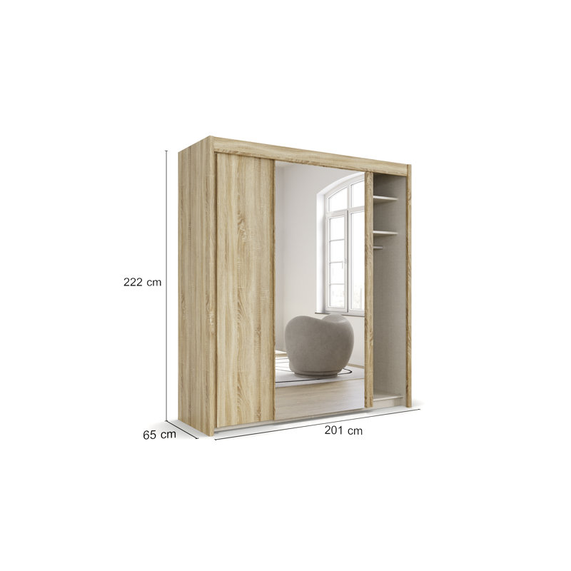 Imperial 2 Door Sliding Wardrobe, Sonoma oak