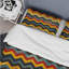 Ensemble de housse de couette à chevrons bleu et orange Harmony III-109160821