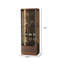 Armoire à vin de style chinois en bois de noyer brun de 23,62 po