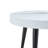Elegant White Marble Pattern Round Coffee Table - Diameter 23.6 Inches, Exquisite Suction Molding Process,White Marble Pattern Design,Black Sprayed Metal Leg.-1279052072