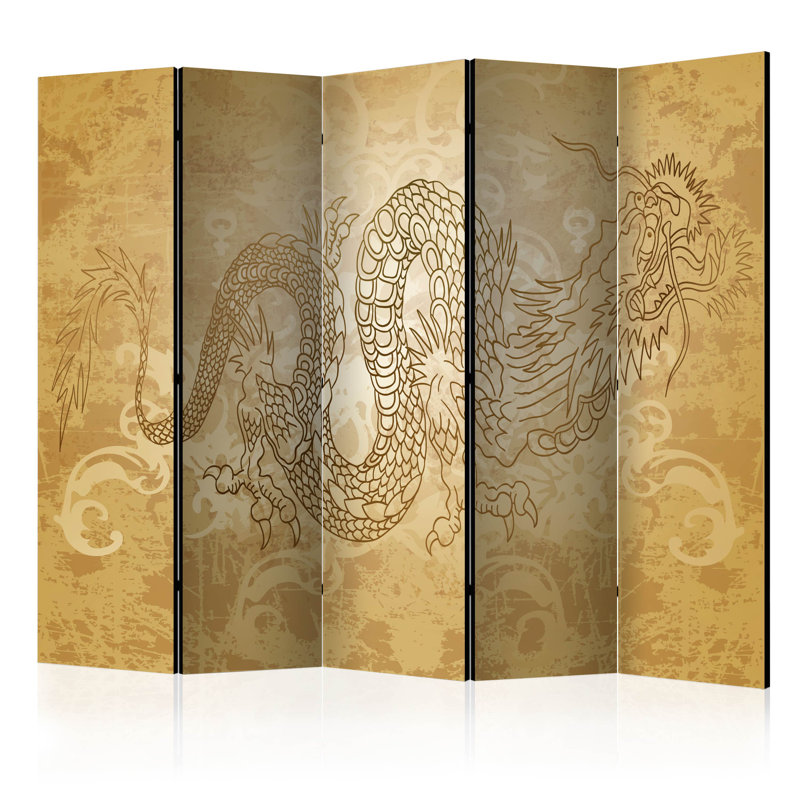 Room Divider - Dragon [Room Dividers], 5, 172cm H x 225cm W x 3cm D