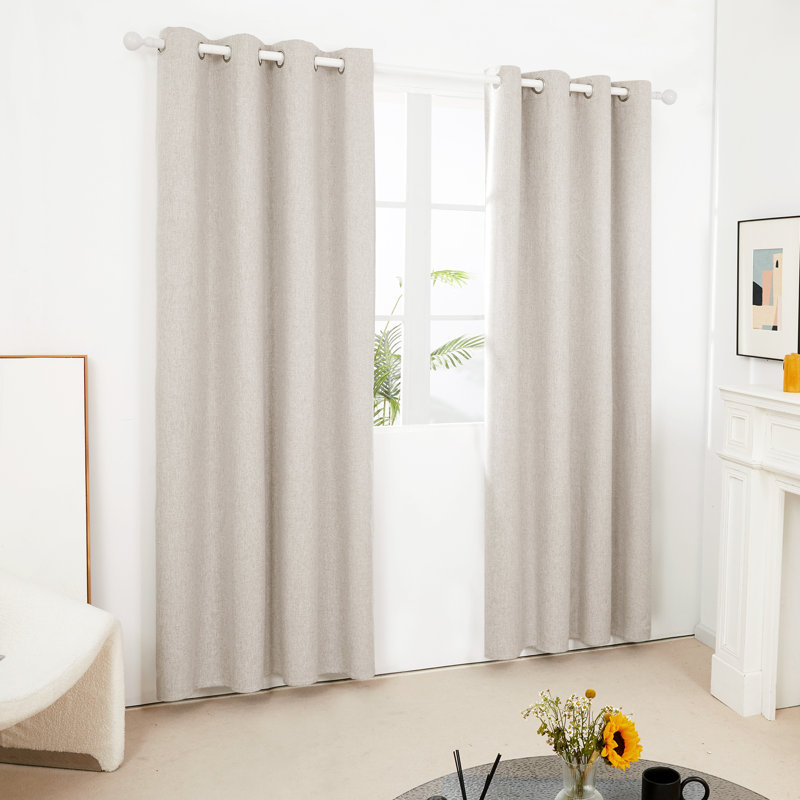 Paire de rideaux occultant Lythrodontas, Kaki, L 52 po x H 54 po
