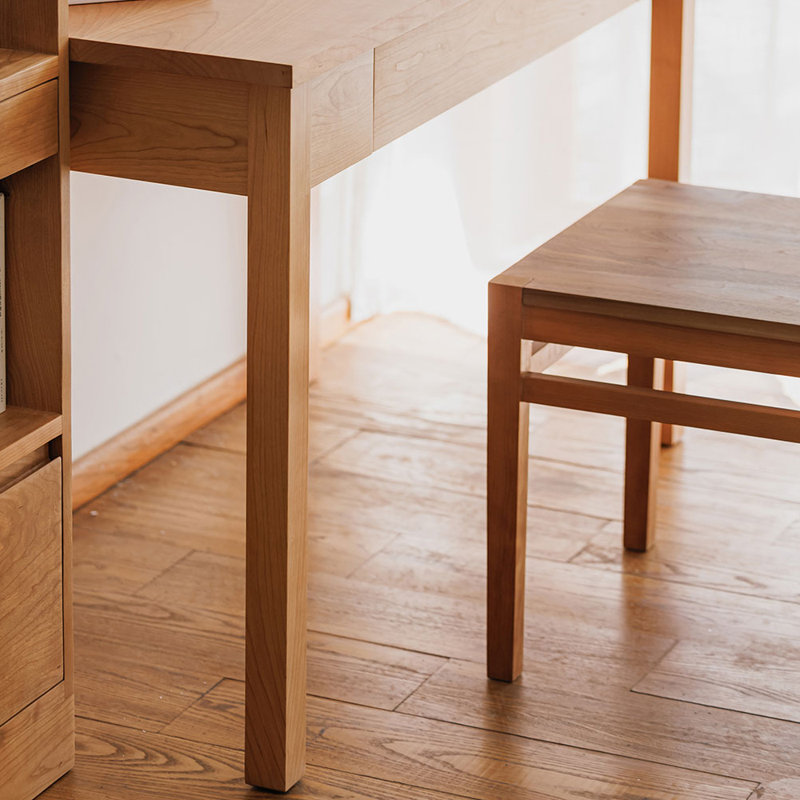 Bureau d'écriture tout en bois de cerisier massif 47,24 po