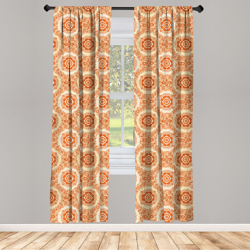 Geometric Semi-Sheer Rod Pocket Sliding Panel, 28" x 84"