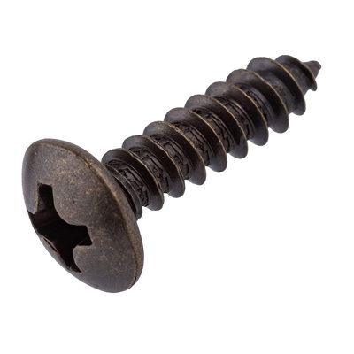 #5 x 1/2" Antique Brass Round Head Phillips Drive Wood Screws Self Tapping Screws