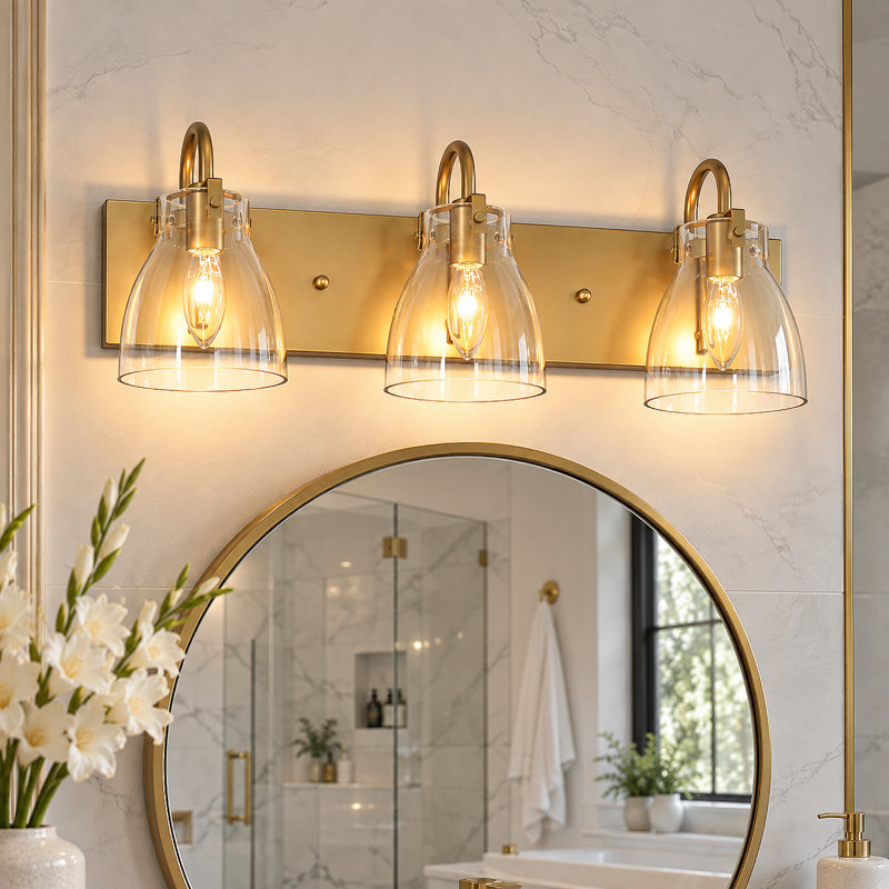 Beesley Dimmable Gold Vanity Light, Gold, 4