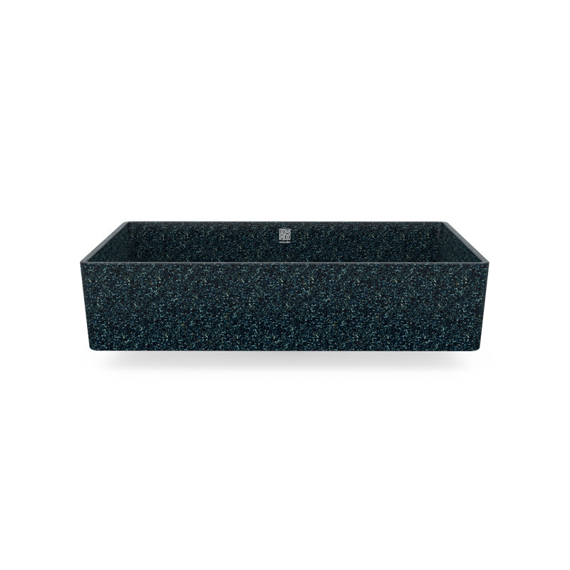 Woodio Cube60 15.75'' Wood Rectangular Bathroom Sink, Arctic