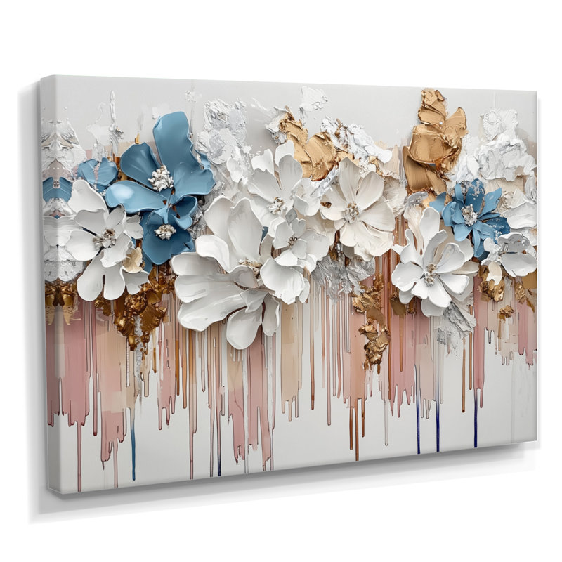 Jaacov - Floral Large Wall Decor, H 30 po x l 40 po, Wrapped Canvas, Ne s’applique pas