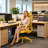 Modern Executive Office Chair with Adjustable Height Lumbar Support 3D Adjustable Armrest Swivel Base for Conference Rooms-1052659710