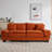 Renville 84" Upholstered Pillow-Top Arm Loveseat Sofa with 2 Throw Pillows-901929931
