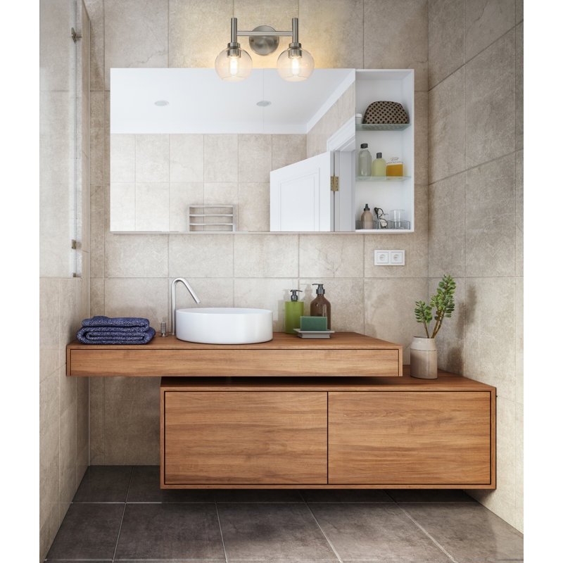 Jakeryan 2 - Light Dimmable Vanity Light, Brushed Nickel