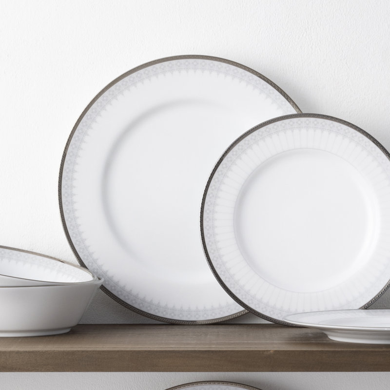 Noritake Silver Colonnade Dinner Plates, 10-1/2"