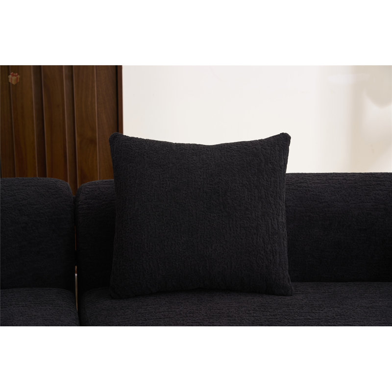 Luxurious Curved Polyester Sofa with All-Foam Design, No Assembly Required, and Easy Mobility for Modern Homes