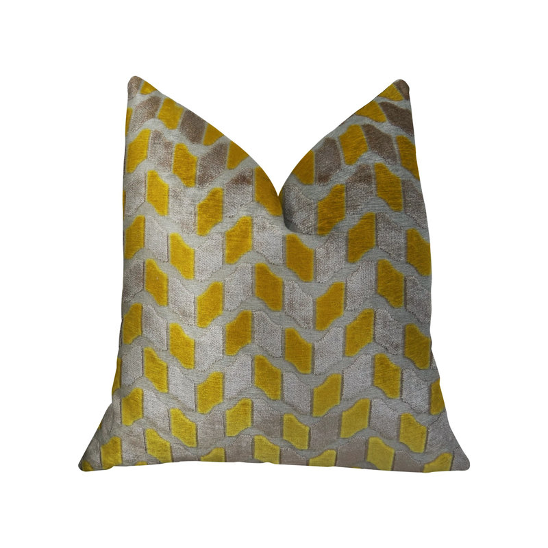 Coussin en velours fait à la main, H 20 po x l 26 po, Rectangle