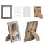 Ensemble de 2 cadres à cadre simple en bois mat 5 "x 7" gris