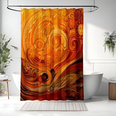 Rideau de douche avec tapis de bain