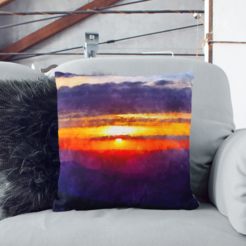 Square Throw Cushion, 55cm H x 55cm W x 20cm D, Black