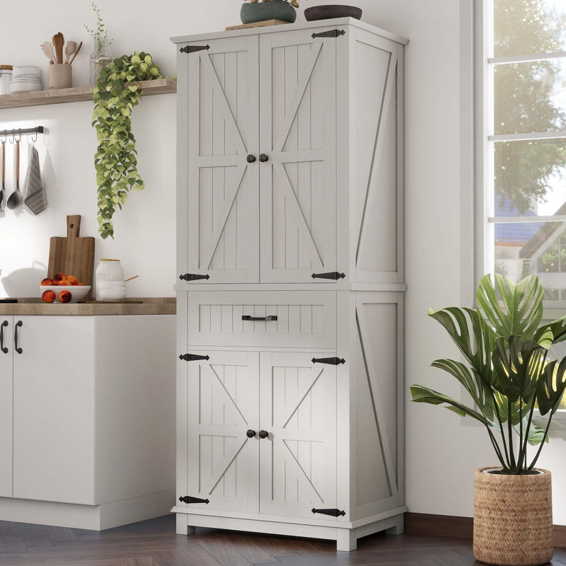 Armoire de cuisine 72 po, Chêne blanc