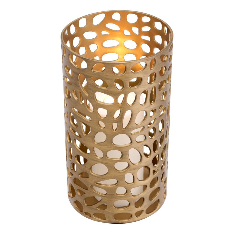 Dix Metal Tabletop Hurricane, 16.34" H x 9.06" W x 9.06" D