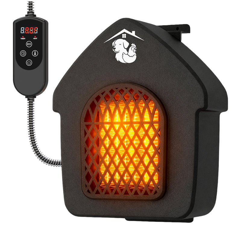 Chaufferette pour chien avec cordon anti-morsure, Noir