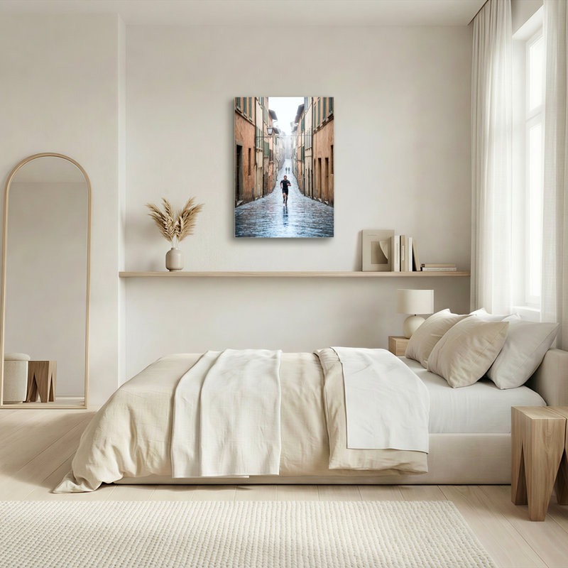 Art mural sur toile Gallery Wrap pour le salon, la chambre à coucher, le bureau ou le vestibule - décoration murale décorative avec chemin de fer urbain