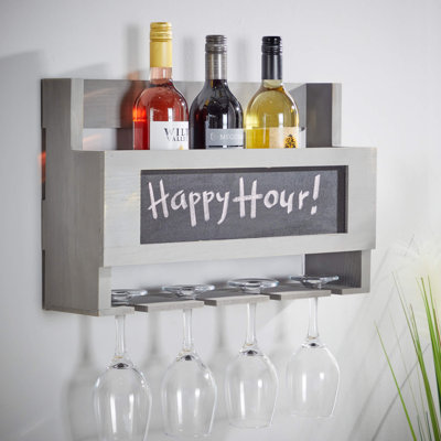 Aylsham Fully Assembled Wine Bottle and Glass Storage Shelving Unit