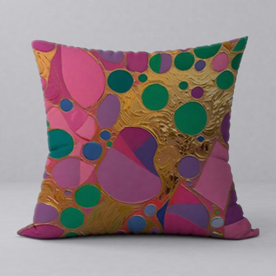 Polka Dots Reversible Throw Pillow