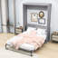 Lit escamotable avec armoire peu encombrante et lattes-429683248