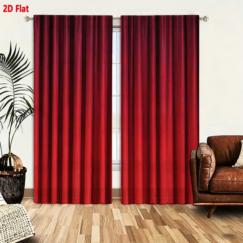 Ensemble de rideaux à 2 panneaux pour rideaux doux de couleur unie pour le salon., L 52 po x H 84 po x P 2 po
