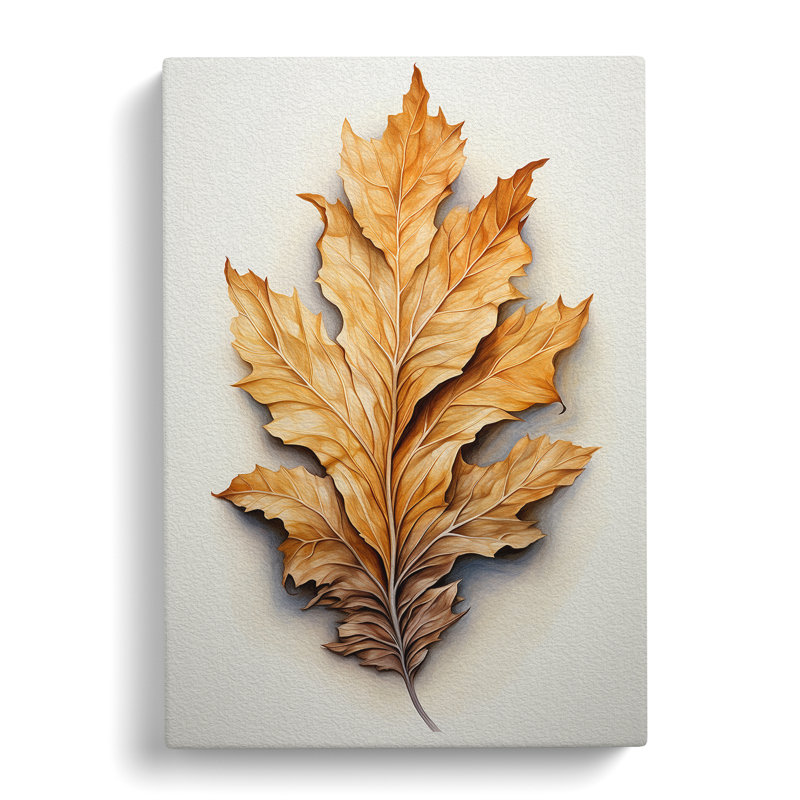Leaf Tachisme - Wrapped Canvas, 60cm H x 40cm W x 3cm D