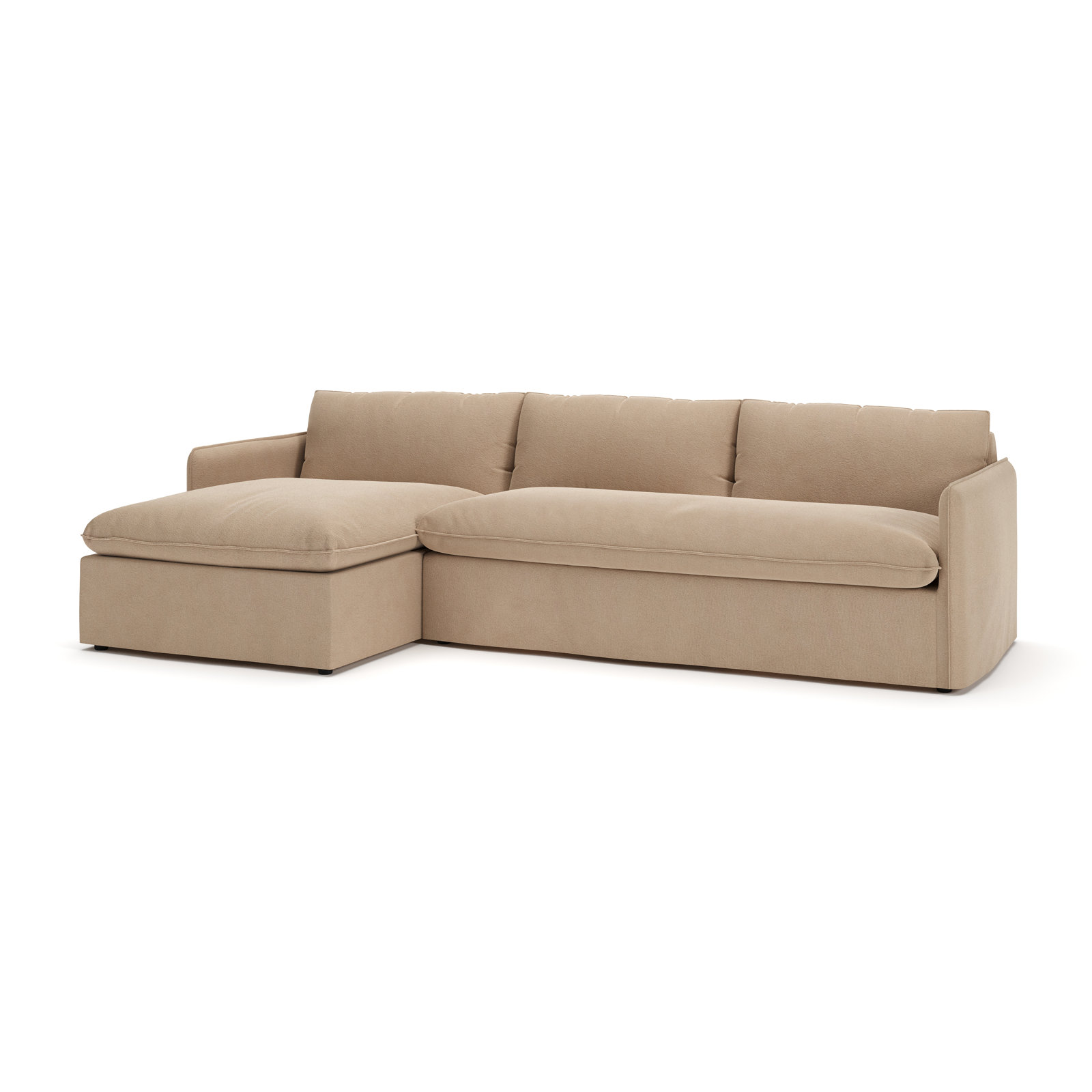 Bellatrix Sectional, Bella Toast Performance Velvet, Left Hand Facing