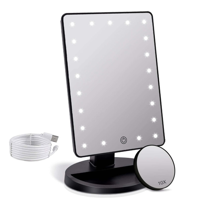 Demetrias Rectangle Floor Mirror, Black