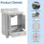 Ensemble de meuble-lavabo simple 30,11 po avec plateau en marbre Cleetus-1261909874