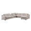 Canapé d'angle modulaire en chenille beige 141,5 po Celine-2092853713