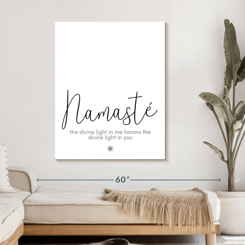 Essence de Namaste zen sur toile, H 45 po x l 36 po x P 1,25 po