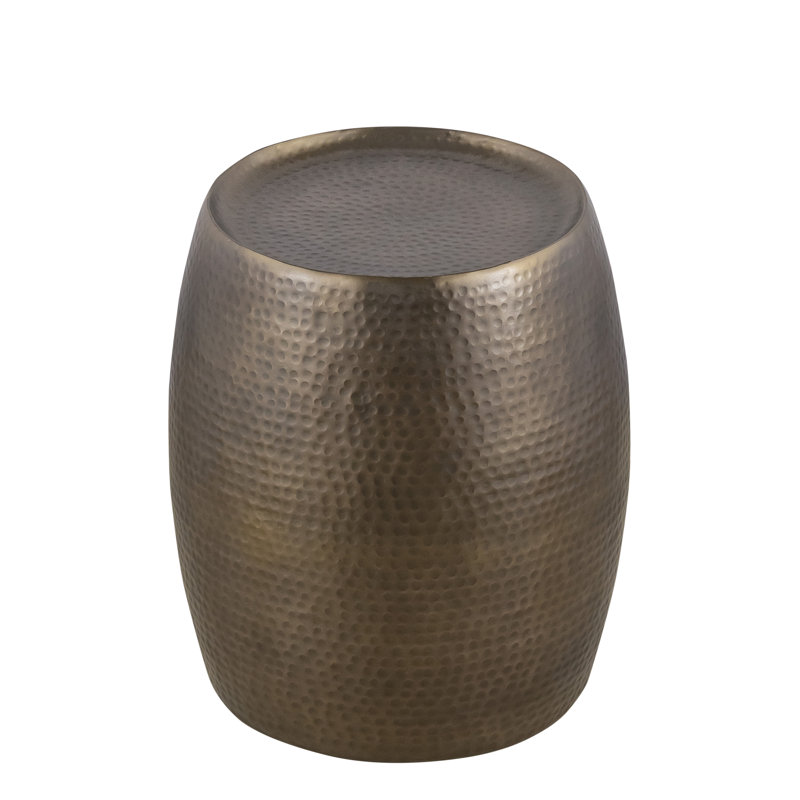 Table de bout contemporaine en aluminium de 21 po de hauteur avec table, sans chaises., Doré