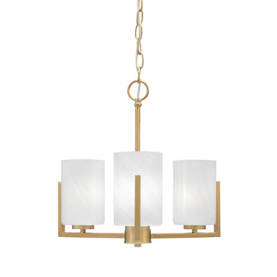 Lustre 3 lumières Dayberry illustré avec verre de 4 po