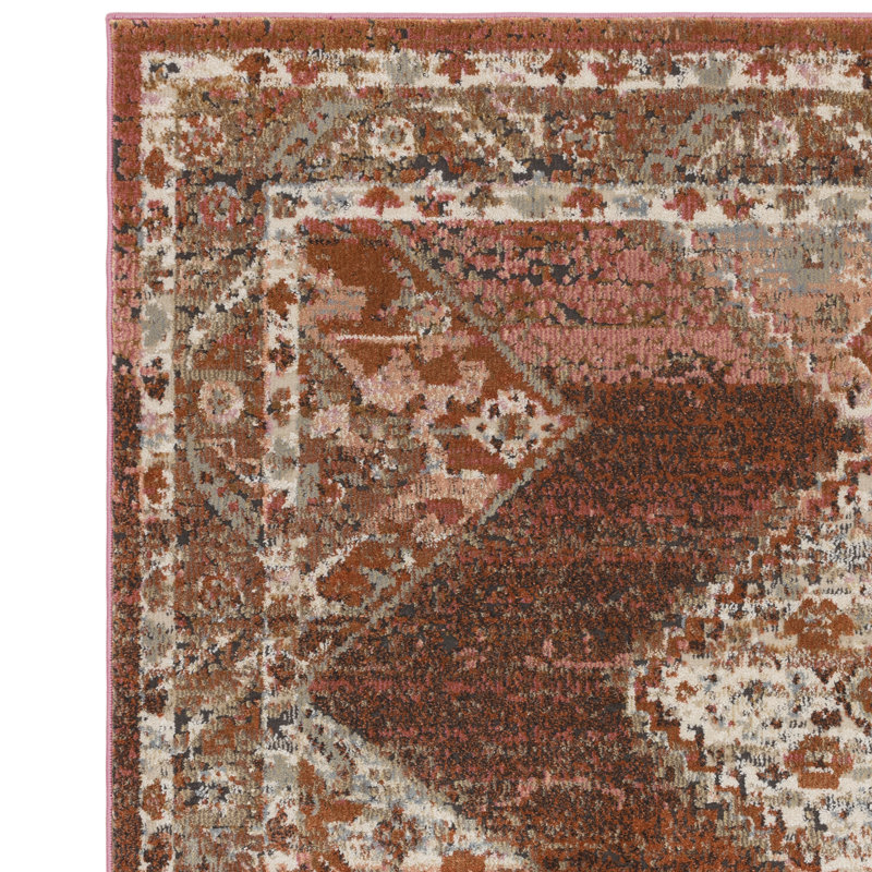 Anthonyville Traditional Persian Rust Rug, Rectangle 120 x 170cm