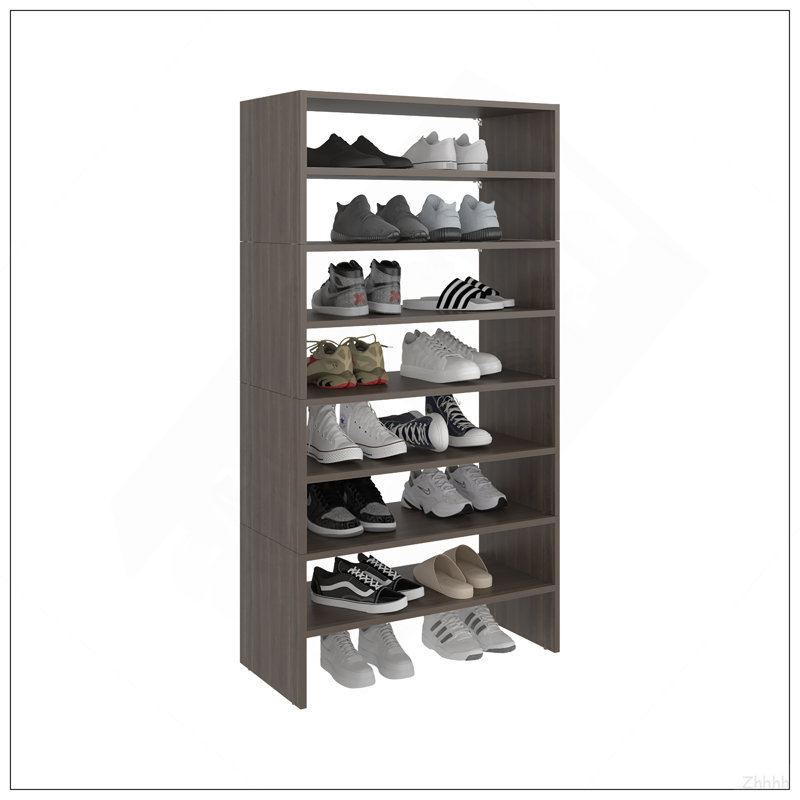 Sahara Gray Walnut 6-Tier Shoe Rack