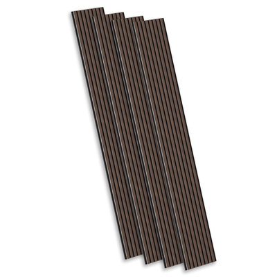 4 PCS 106"L x 12.6"W Acoustic Slat Wall Panels, Eco-Wood Look for Home/Office Wall & Ceiling (37.12 sq. ft.)