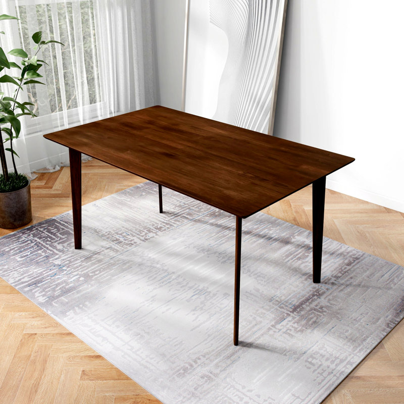 Table de salle à manger en bois massif et 4 chaises d'appoint