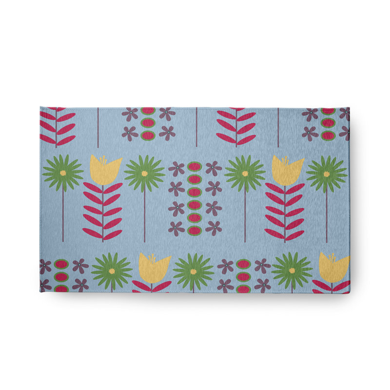 Julizza Chenille Floral Indoor Rug, Rectangle 1'6" x 2'6"