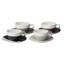 1815 Coffee Studio Flat White Cup and Saucer Set/4 Mixed Colors-75376041