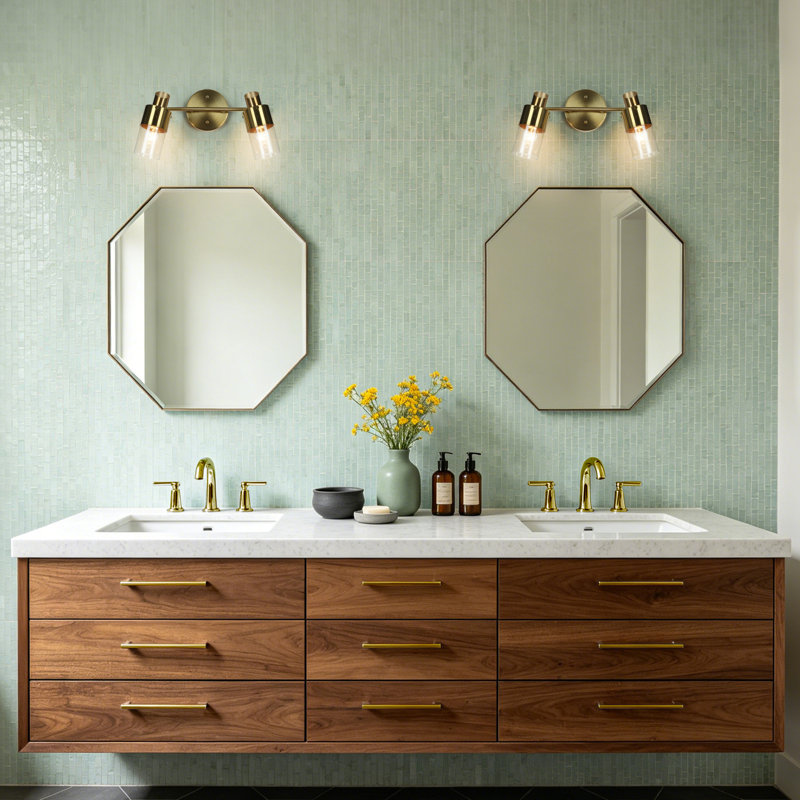 Izella 2 - Light Dimmable Modern Brass Vanity Light